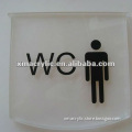 Toilet Guide Clear Wall Acrylic Signboard